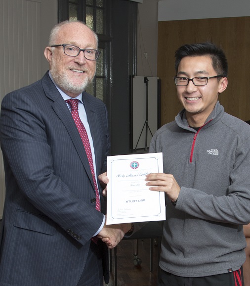 Photograph of Professor Peter Finn with Simon Lam